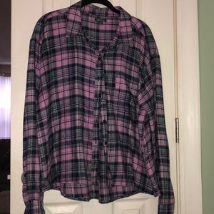Wild Fable Large Purple plaid top
